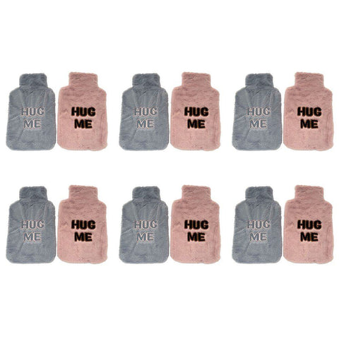 Health & Beauty Soft Plush Hot Water Bottle Cover Hug Me with Velcro - Random Colour Supplied Pack of 6