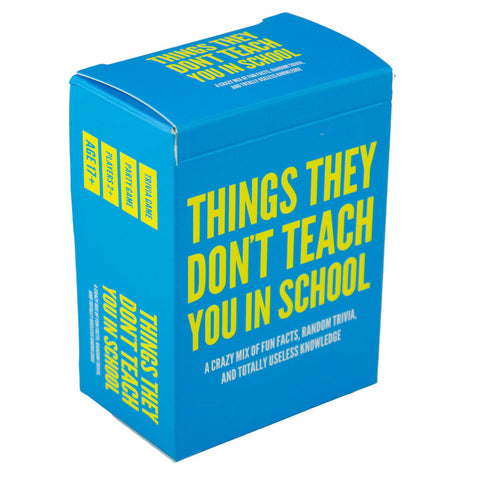 Things They DonOt Teach You Trivia Game Fun Card Game for 2+ Players