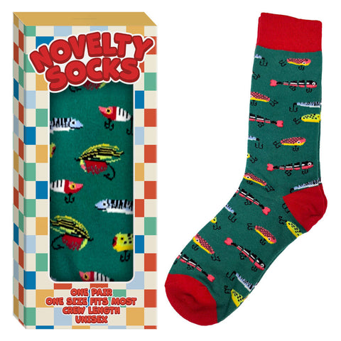 Unisex Fishing Novelty Socks Gift Boxed One Size Fits Most