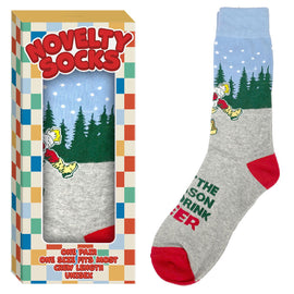 Unisex Santa Novelty Socks Funny Christmas Gift Boxed One Size Fits Most