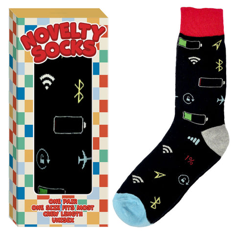 Unisex Phone Symbol Novelty Socks Tech Gift Boxed One Size Fits Most