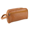 Crewman Mens Tan Travel Toiletry Wet Pack with Handle & Zip Pockets