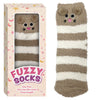Fuzzy Crew Socks Mouse Design Gift Boxed One Size Fits Most