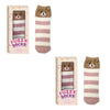Fuzzy Bear Crew Socks Gift Boxed 2 Pairs One Size Fits Most