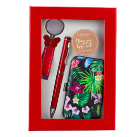 Lulu Grace Gift Set Rainforest Manicure Kit Pen & Key Ring in Gift Box