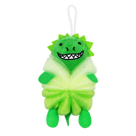 Kids Dinosaur Bath Loofah Fun in the Tub Soft Green Sponge for Bath Time
