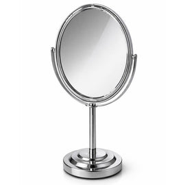 Oval Vanity Mirror 25cm x 13cm Chrome Swivel Stand