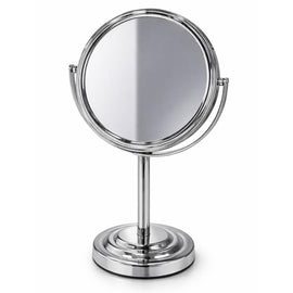 Round Vanity Mirror 26cm x 15cm Chrome Swivel Stand