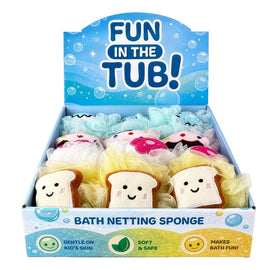 Fun in the Tub Food Bath Netting Sponge Display of 12