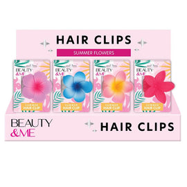 Beauty & Me Summer Flowers Hair Clips Tropical Display of 16