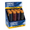 Compact Umbrellas Assorted Colours Counter Display of 12 Bundle of 2