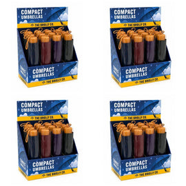 Compact Umbrellas Assorted Colours Counter Display of 12 Bundle of 4