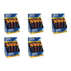 Compact Umbrellas Assorted Colours Counter Display of 12 Bundle of 5