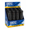 Compact Umbrellas Black Counter Display of 12 Bundle of 2
