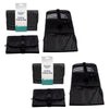 Travel Now Hanging Toiletry Bag 2 Pack Black Foldable Travel Wash Organiser