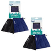 Travel Now Shoe Bags 2 Pack Drawstring Pouches Water Resistant Black Blue