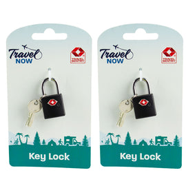 Travel Now TSA Key Lock 2 Pack Travel Sentry Certified Luggage Padlocks