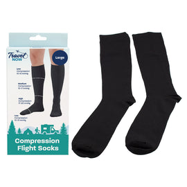 Travel Now Compression Flight Socks Large 17D20 mmHg High Support