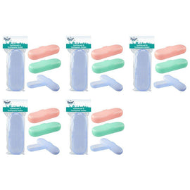 Travel Now Toothbrush & Toothpaste Holder Assorted Colours - Random Colour Supplied Pack of 5