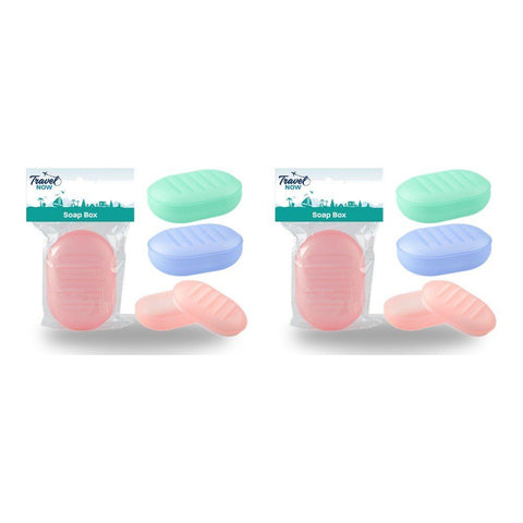 Travel Now Travel Soap Box Assorted Colours - Random Colour Supplied Pack of 2
