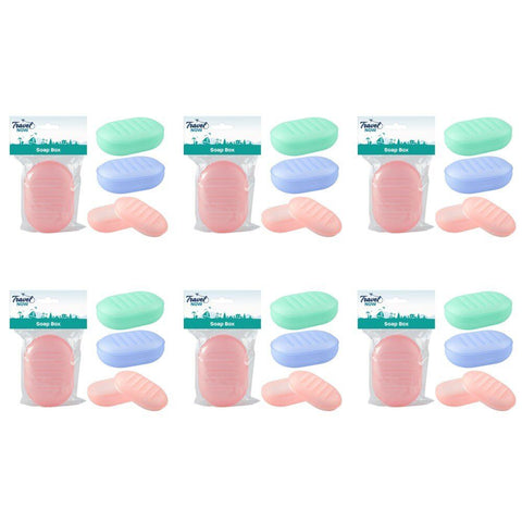 Travel Now Travel Soap Box Assorted Colours - Random Colour Supplied Pack of 6