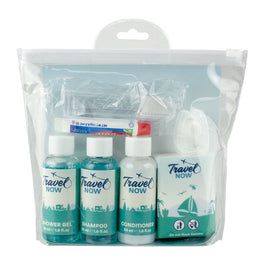 Travel Now Essentials Pack Travel Toiletry Kit with Clear Zip Bag