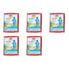 Travel Now Kids Rain Poncho Hooded Ages 4-10 - Random Colour Supplied Pack of 5