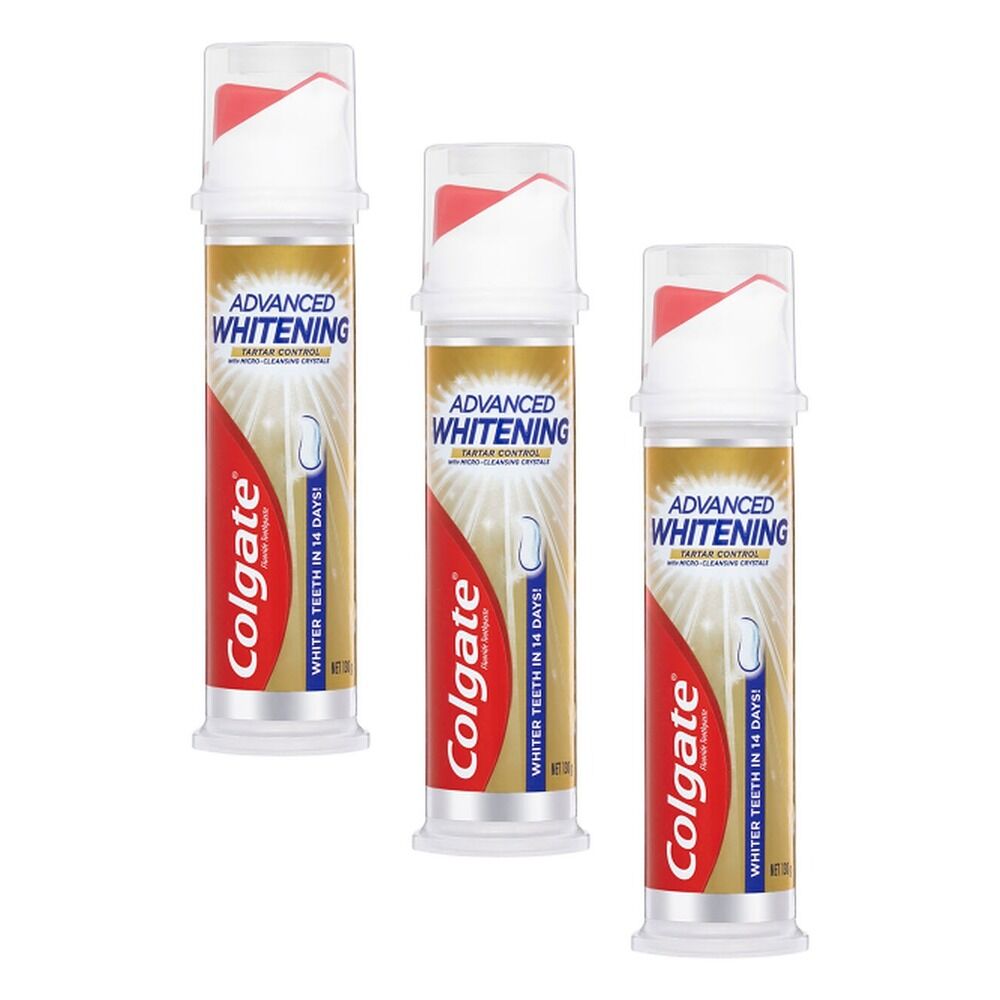 Colgate Advanced Whitening Tartar Control Toothpaste 130g Pack of 3