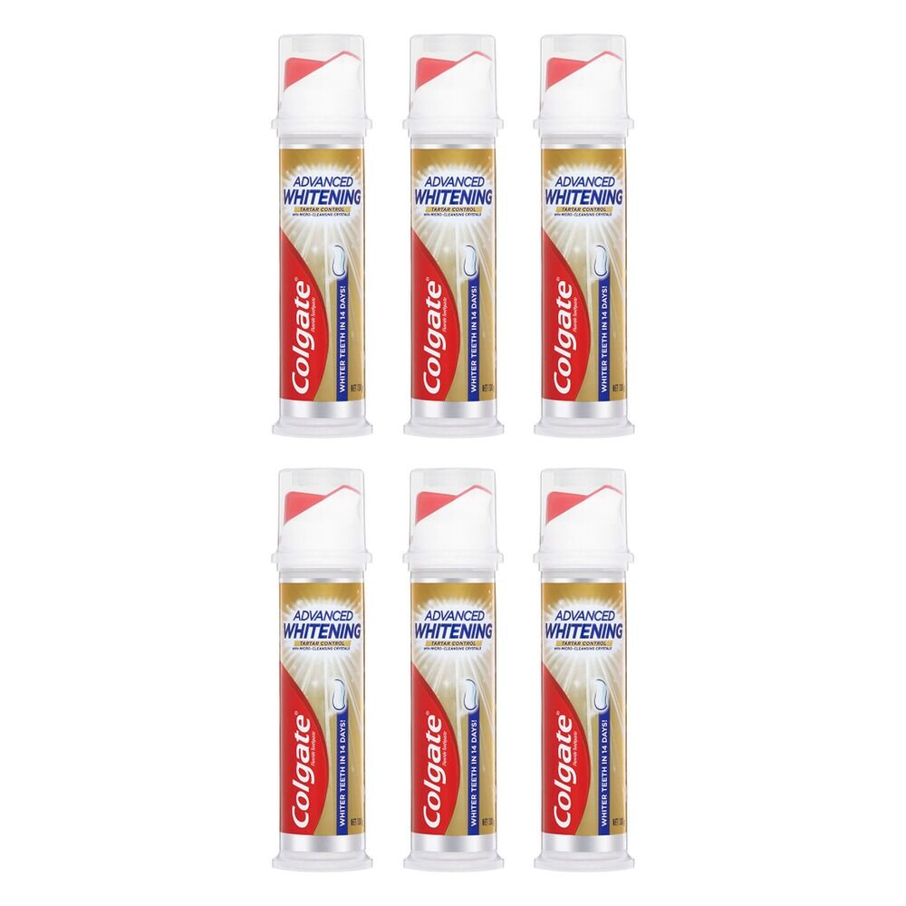 Colgate Advanced Whitening Tartar Control Toothpaste 130g Pack of 6