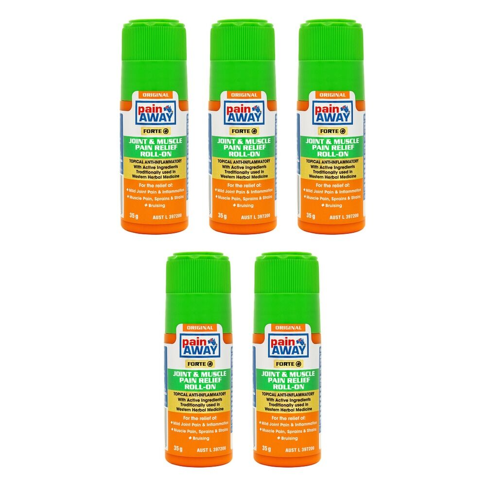 Pain Away Forte+ Joint & Muscle Pain Relief Roll-On 35g Pack of 5