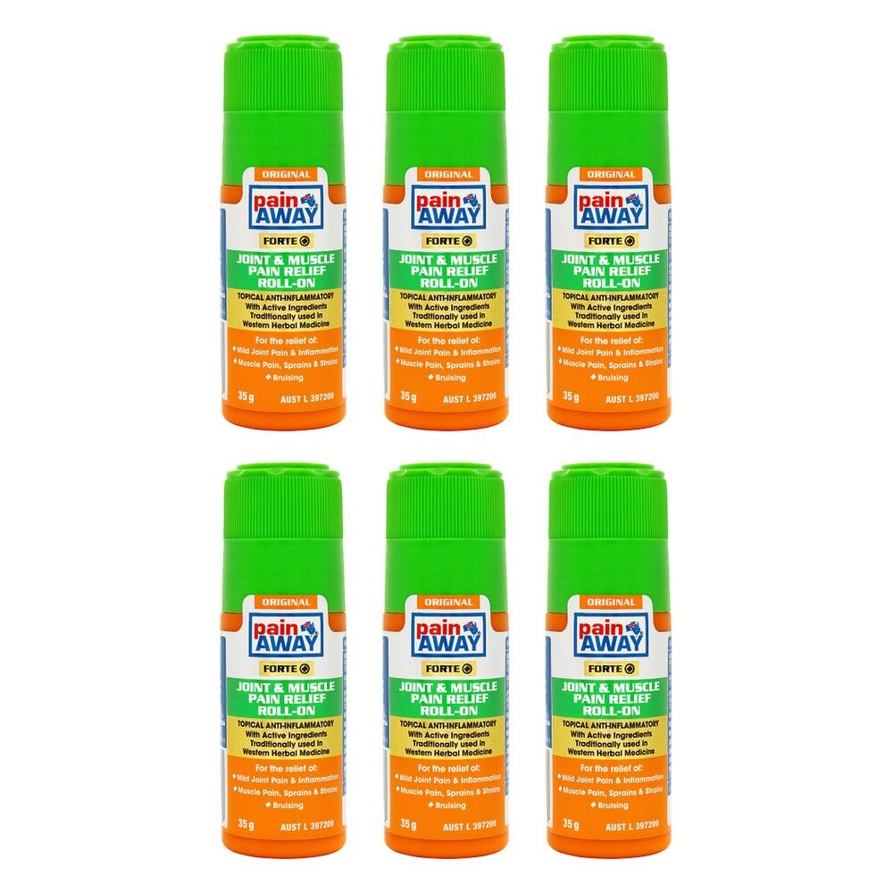 Pain Away Forte+ Joint & Muscle Pain Relief Roll-On 35g Pack of 6