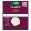 Depend Real Fit Super Underwear Heavy Absorbency Medium 8 Pack x 4