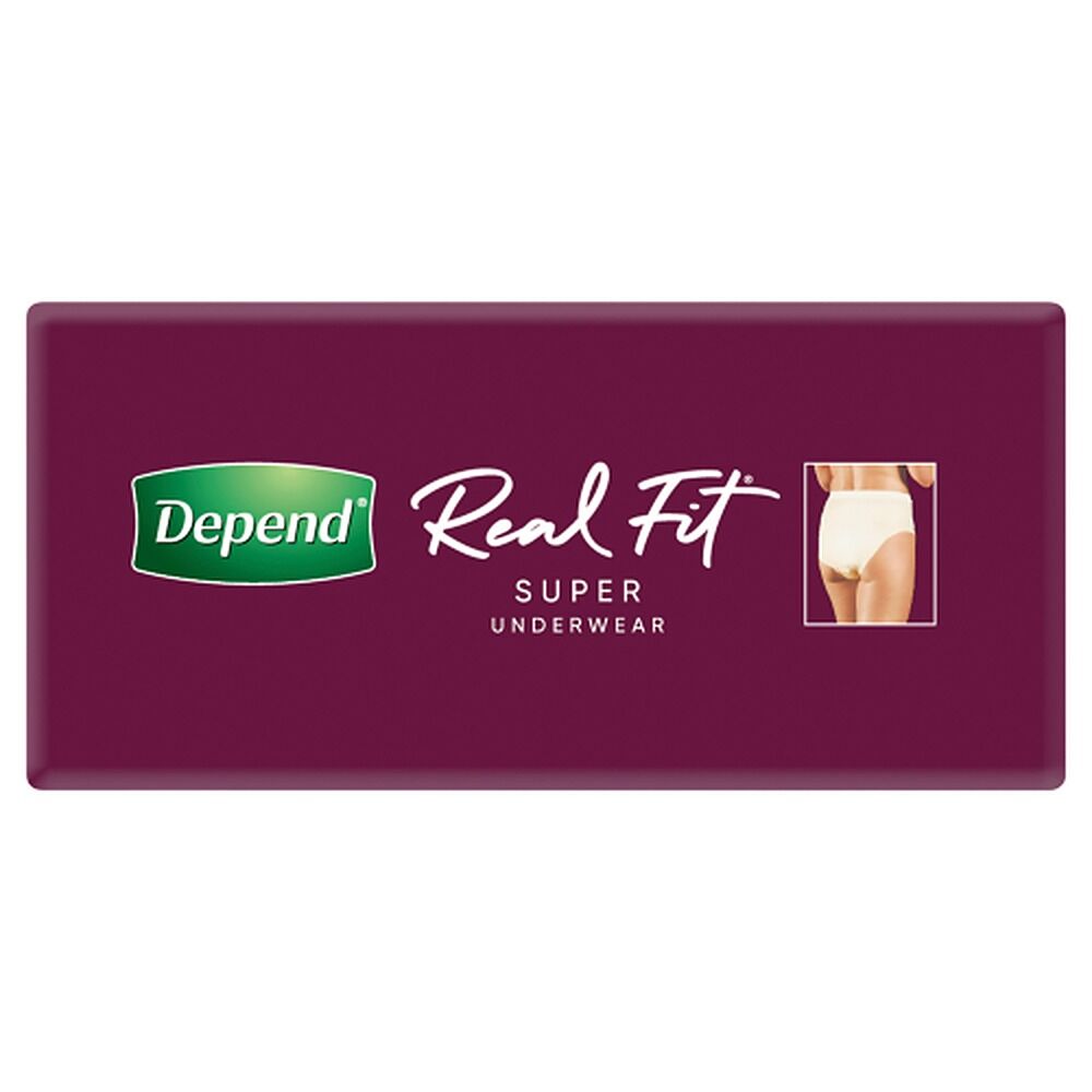 Depend Real Fit Super Underwear Heavy Absorbency Medium 8 Pack x 4