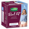 Depend Real Fit Super Underwear Heavy Absorbency Large 8 Pack x 4