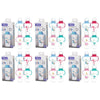 Momeasy Standard Neck Baby Feeding Bottle 240mL with Handles 0m+ - Random Design and Colour Supplied Pack of 6