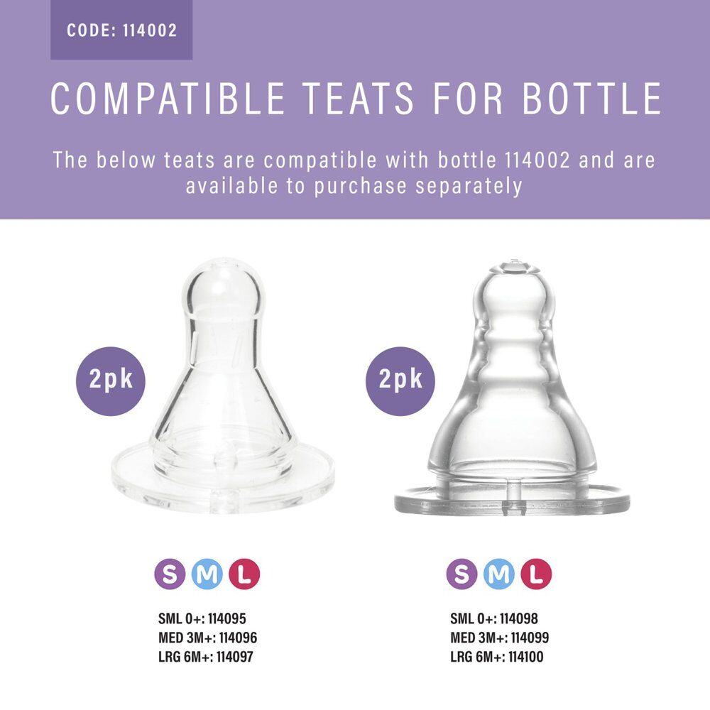 Momeasy Standard Neck Baby Feeding Bottle 240mL with Handles 0m+ - Random Design and Colour Supplied
