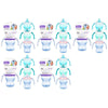 Momeasy Soft Spout Training Cup 180mL with Handles and Lid 6m+ - Random Colour Supplied Pack of 5
