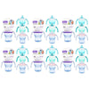 Momeasy Soft Spout Training Cup 180mL with Handles and Lid 6m+ - Random Colour Supplied Pack of 6