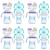 Momeasy Soft Spout Training Cup 300mL with Handles and Lid 6m+ - Random Colour Supplied Pack of 4