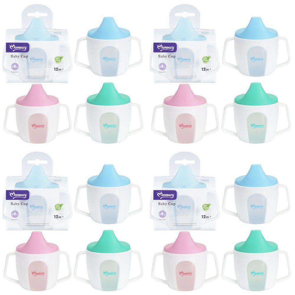 Momeasy Baby Sipper Training Cup 150mL with Handles 12m+ - Random Colour Supplied Pack of 4