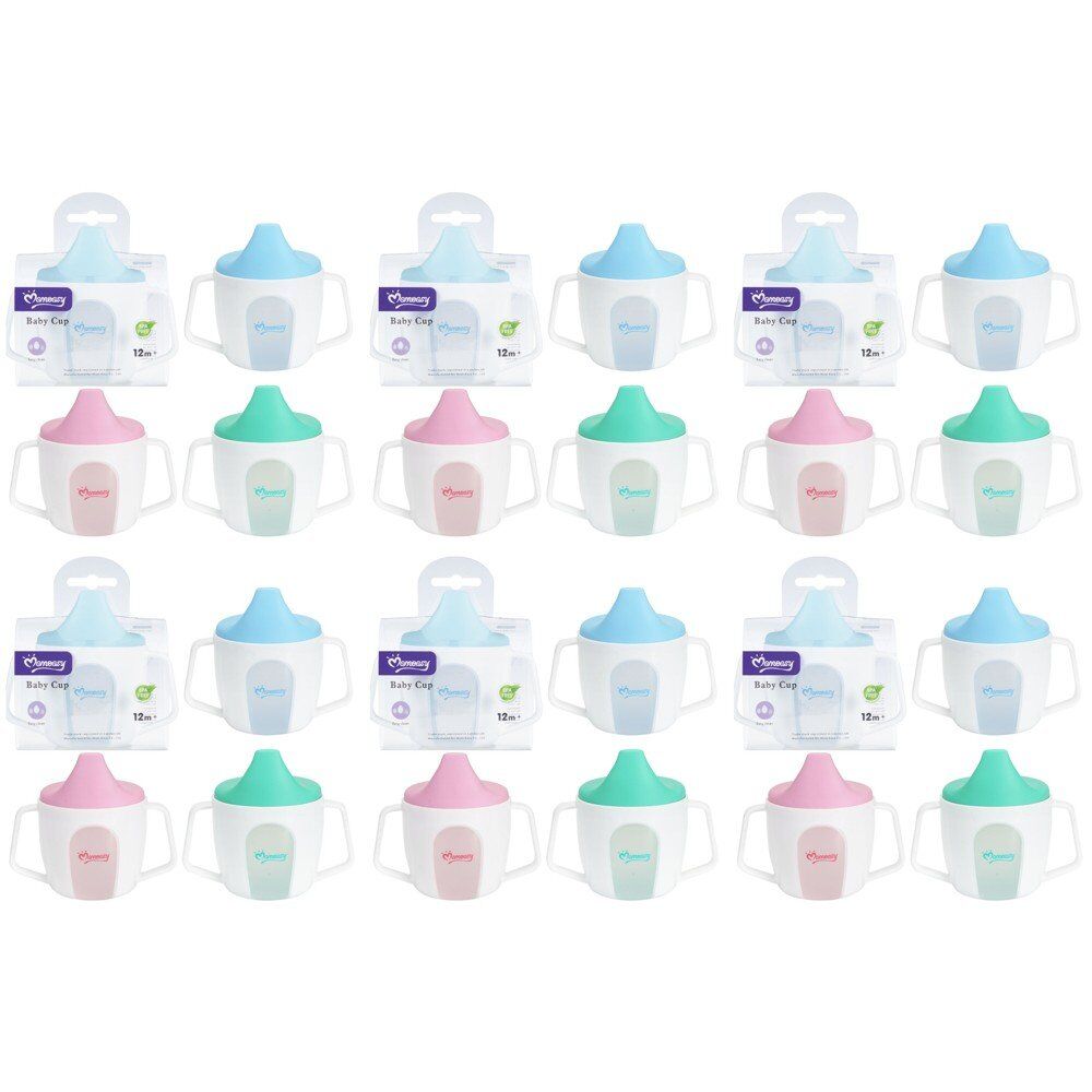 Momeasy Baby Sipper Training Cup 150mL with Handles 12m+ - Random Colour Supplied Pack of 6