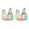 Momeasy Kids Water Bottle 450mL with Straw and Strap - Random Design and Colour Supplied Pack of 2