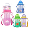 Momeasy Kids Water Bottle 410mL with Straw and Strap 9m+ - Random Design and Colour Supplied Pack of 5