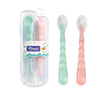 Momeasy Silicone Tip Baby Spoon Set 2 Pack in Plastic Case Bundle of 3