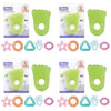 Momeasy EVA Gel Filled Teether 4m+ - Random Design Supplied Pack of 4