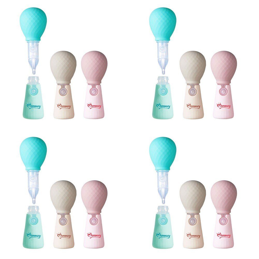Momeasy Baby Nasal Aspirator Bulb Style with Stand - Random Colour Supplied Pack of 4