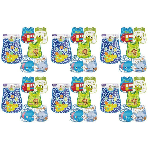 Momeasy Waterproof EVA Baby Bib 4m+ - Random Design Supplied Pack of 6