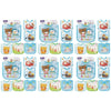 Momeasy Waterproof EVA Baby Bib Teddy Bear Prints 4m+ - Random Design Supplied Pack of 6