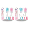 Momeasy 2 in 1 Baby Bottle Brush with Teat Brush - Random Colour Supplied Pack of 2