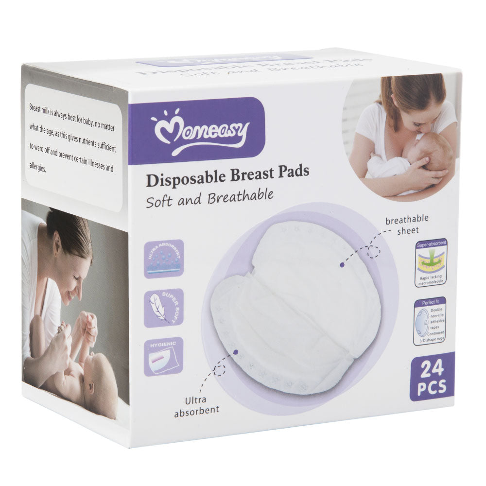 Momeasy Disposable Ultra Absorbent Soft And Breathable Breast Pads 24 Piece